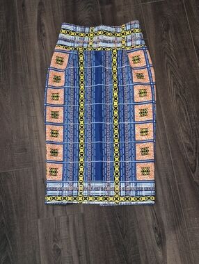 African Print Pencil Skirt